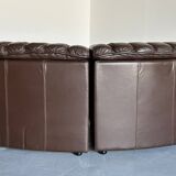 1970s West Germany Modular Seating Se Leather Sectional Snake Sofa
