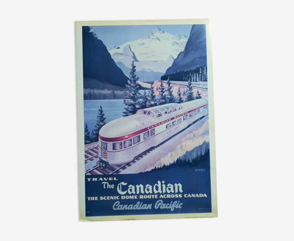 Affiche train canadien vintage