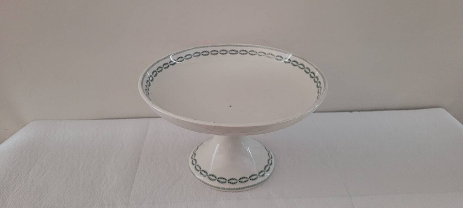 Sarreguemines iron earth compote dish