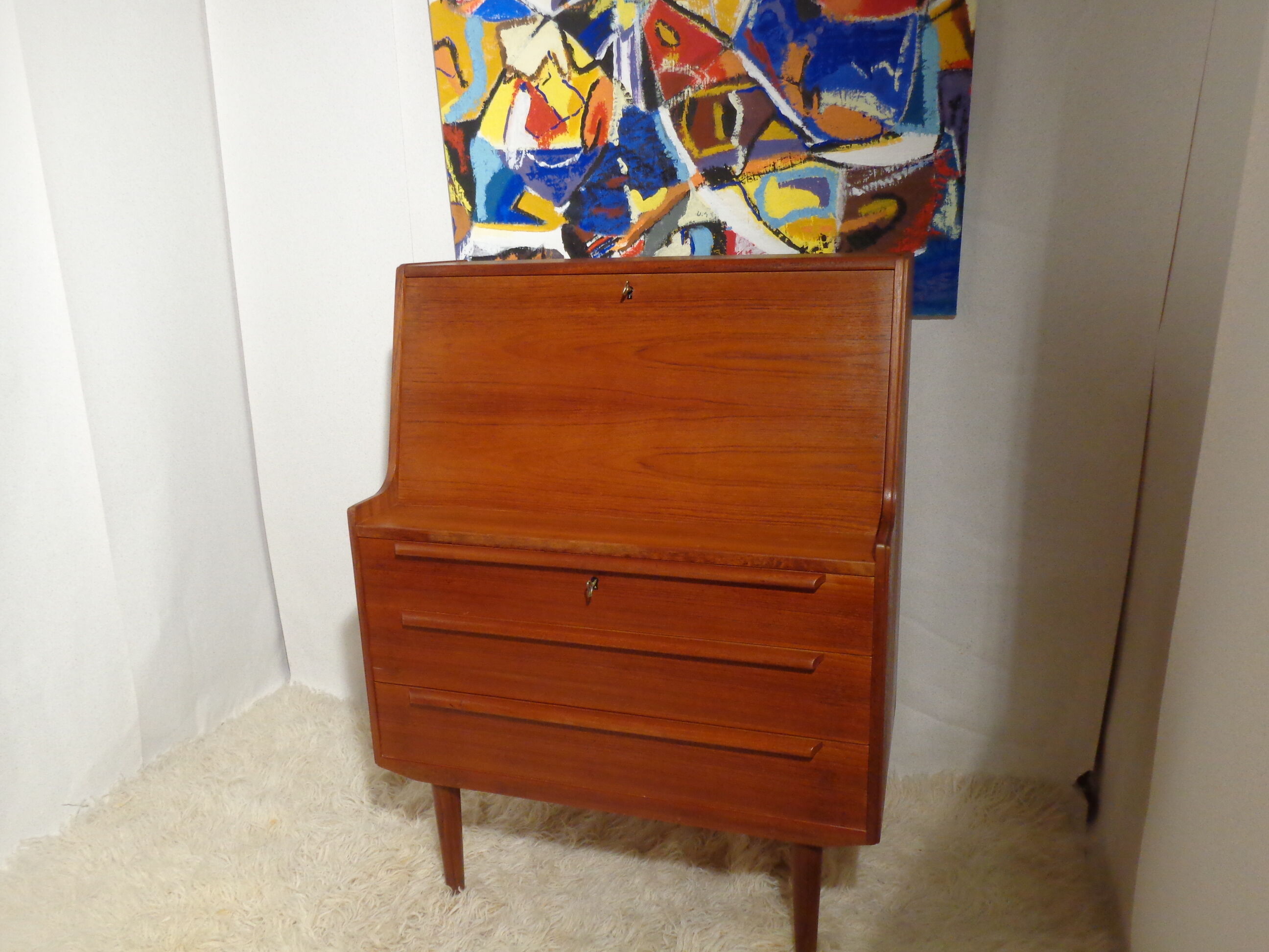 Scandinavian secretary produced by Olholm Møbelfabrik 1960