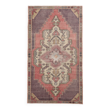 5x8 Vintage Faded Pink Persian Vintage Rug, 137x247Cm