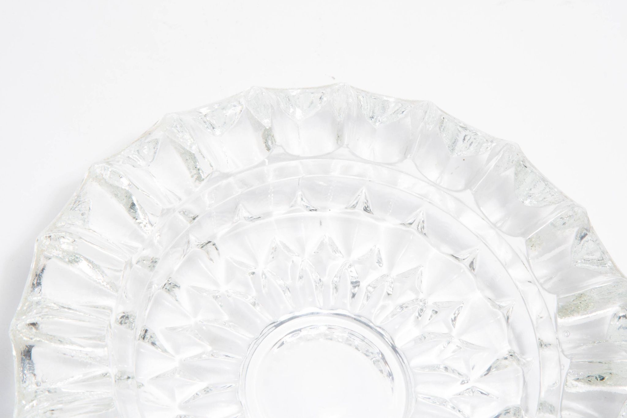 Vintage Mid-Century Crystal Ashtray Bowl, Italy, 1970s