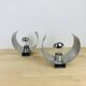 Pair of 70's brushed aluminum space age wall lights