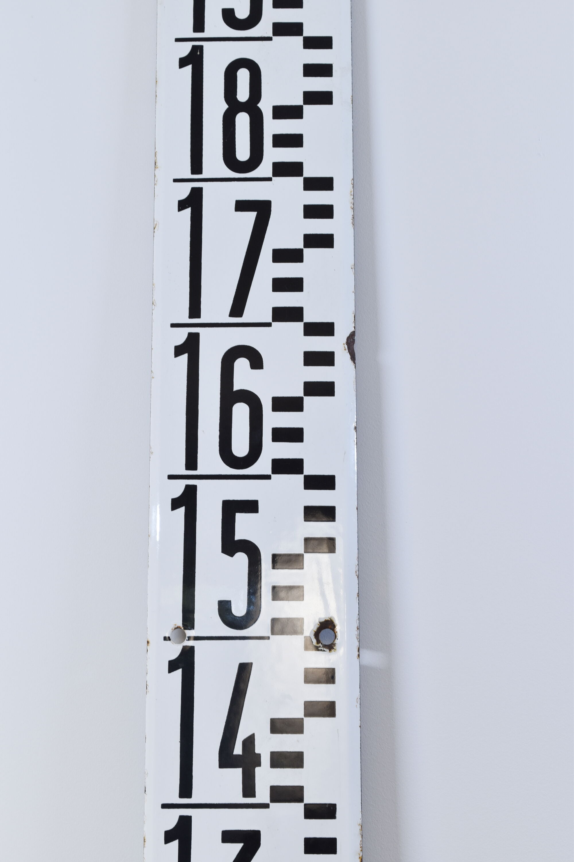 Old enamelled flood ladder