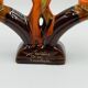 Double candlestick Vallauris Fontaine de Vaucluse vintage ceramic