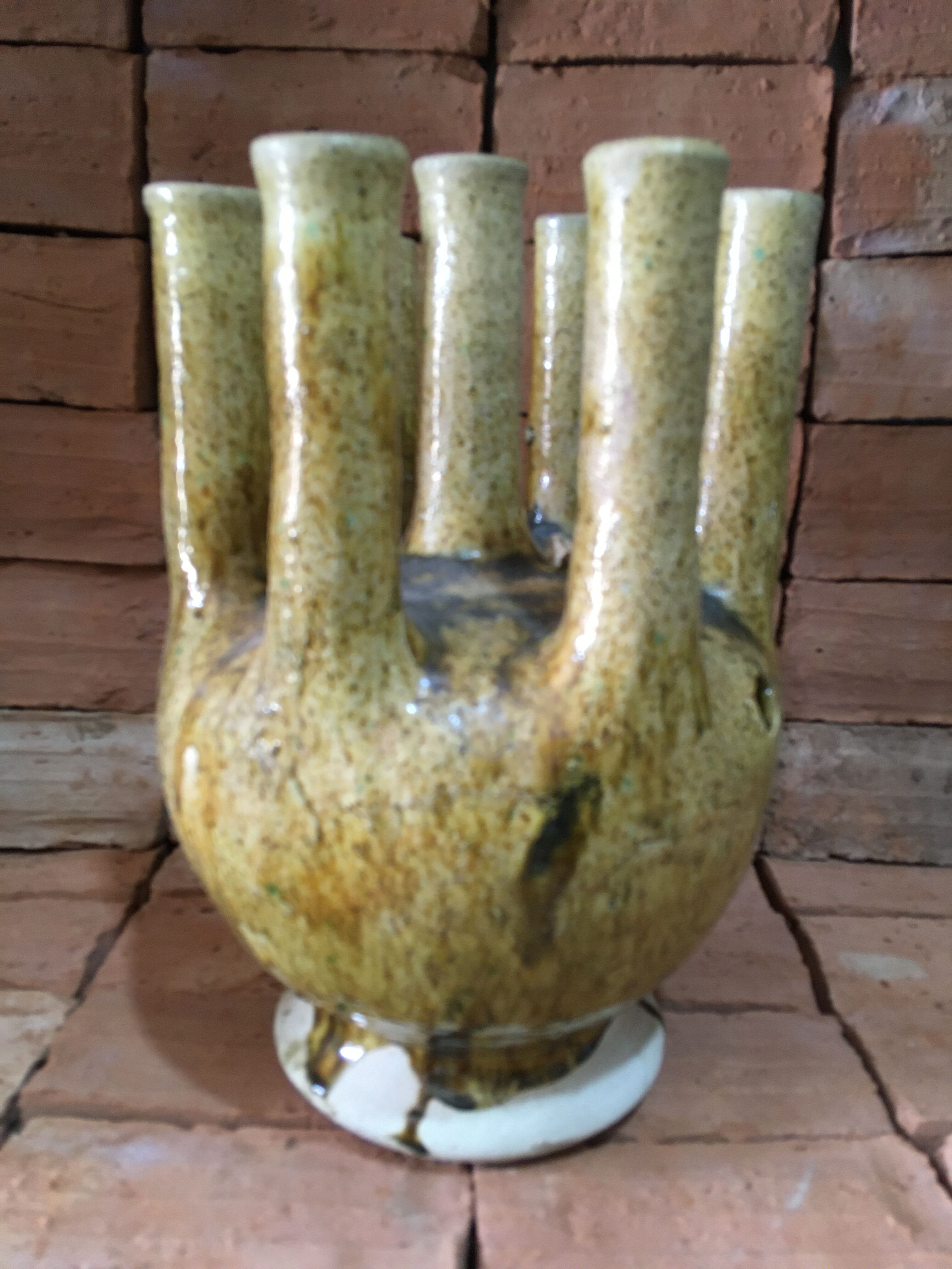 Candlestick / Authentic Tamegroute Pottery Vase