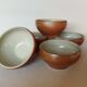 Set of 5 bowls in glazed stoneware size 00