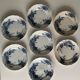 Set of seven flat plates in Johnson Bros English porcelain