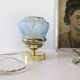 Lampe globe bleue ciel