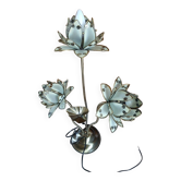 Lampe ancienne fleurs de Lotus
