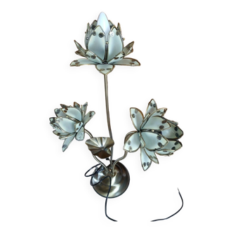 Lampe ancienne fleurs de Lotus