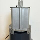 Industrial french dark blue enamel pendant lamp from mazda, 1960s