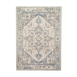 Tapis oriental bleu et