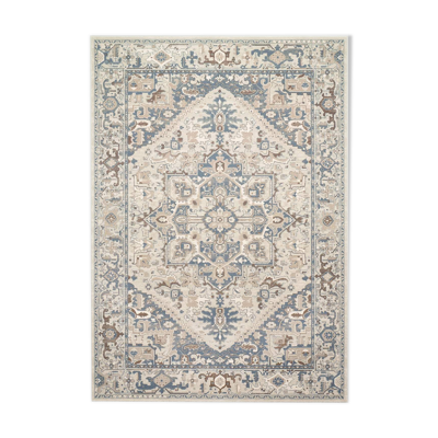 Tapis oriental bleu et beige chama 120x170cm