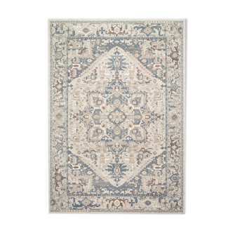 Tapis oriental bleu et beige chama 120x170cm