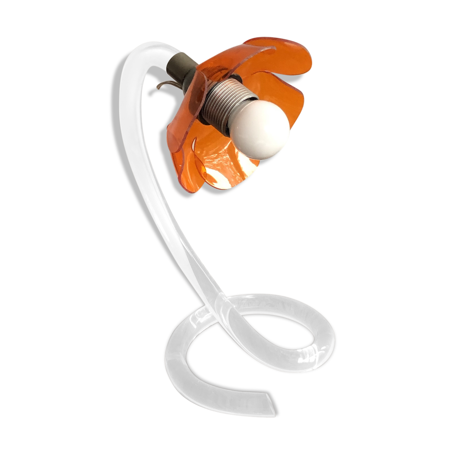 1970s lamp in flower-shaped Plexiglas