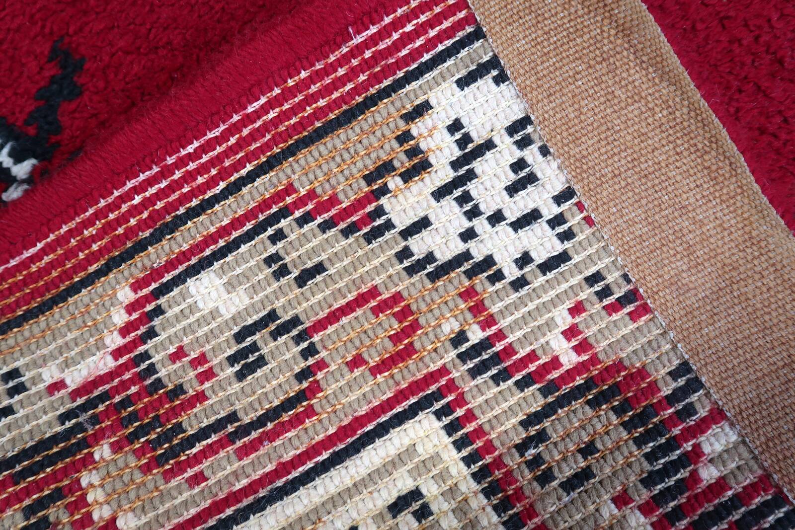 Tapis Savonnerie français vintage en laine – 129 x 199 cm - 1C1038