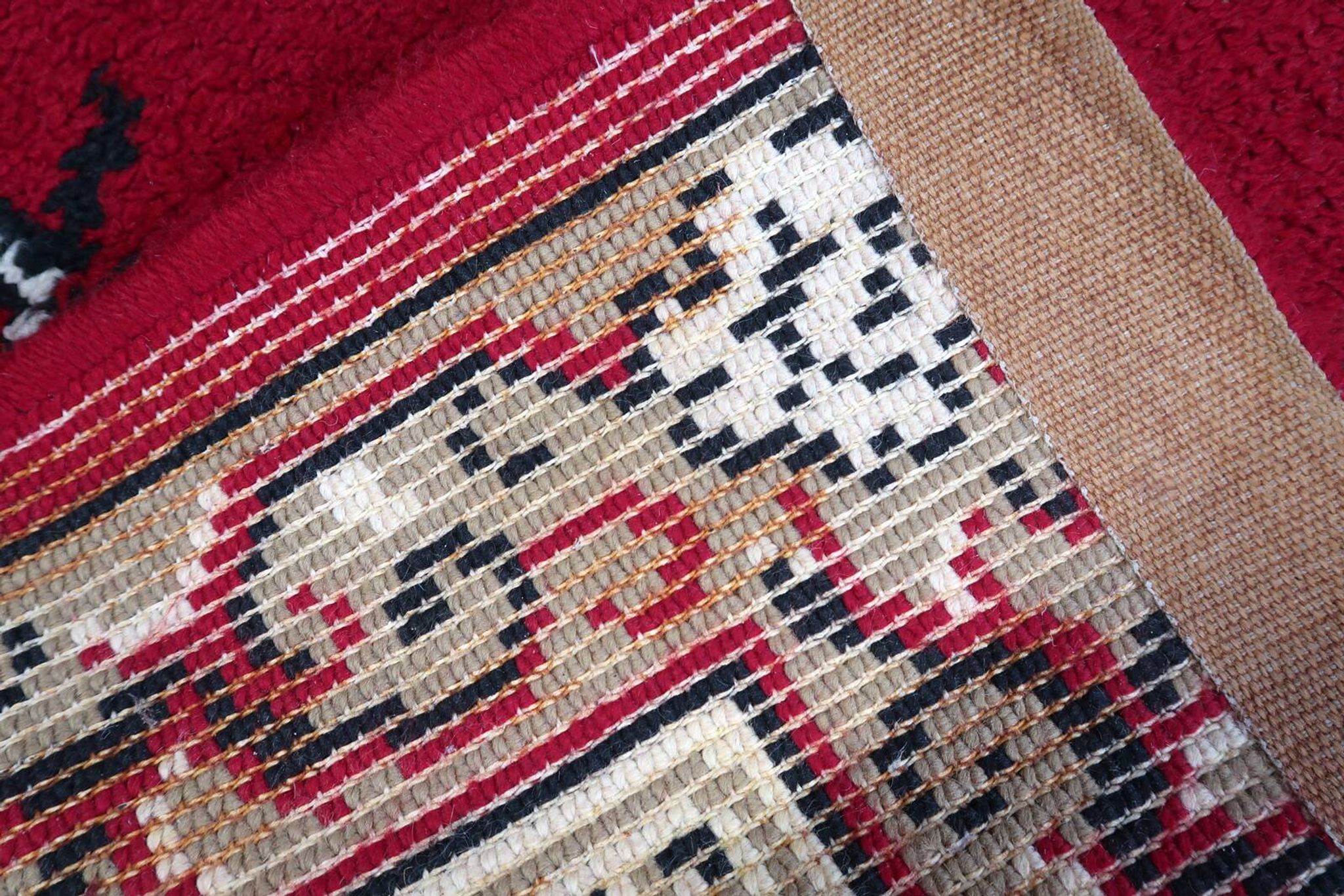 Tapis Savonnerie français vintage en laine – 129 x 199 cm - 1C1038