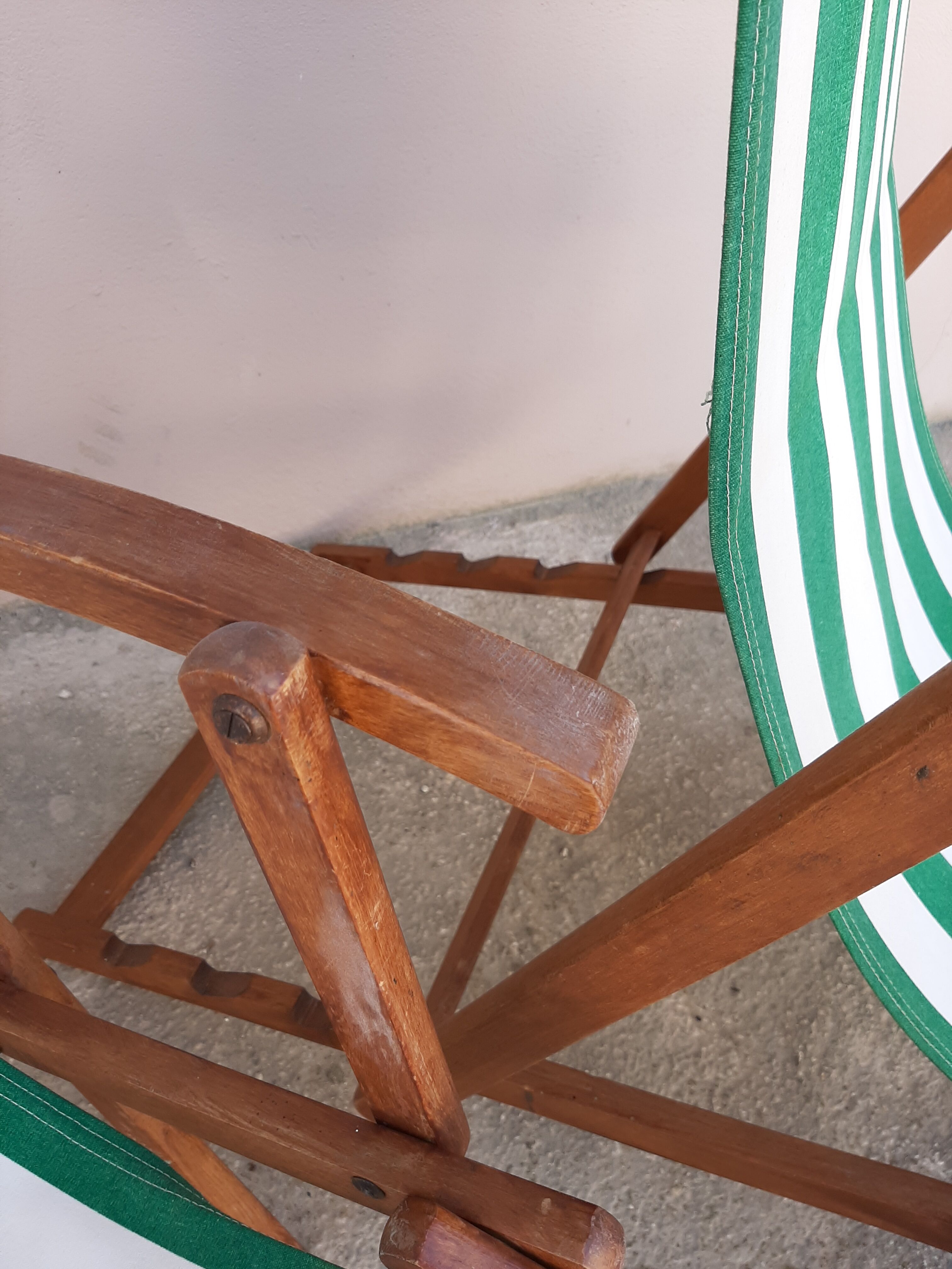 Pair of Chilean vintage sunbeds
