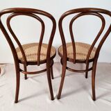 Pair of chairs canned Thonet ZPM Radomsko