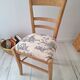 Chaise de campagne en toile de Jouy bleu