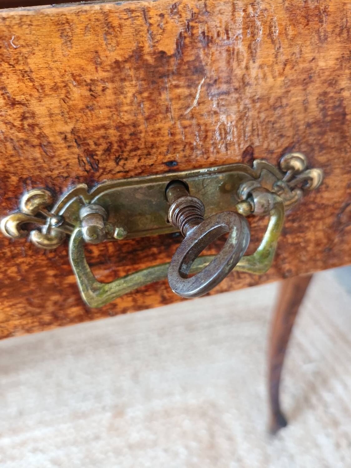 Secretary with carved shelves, early 20th century.