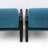 Post-Modern Italian Fabric and Metal Armchairs by Arflex, 70s