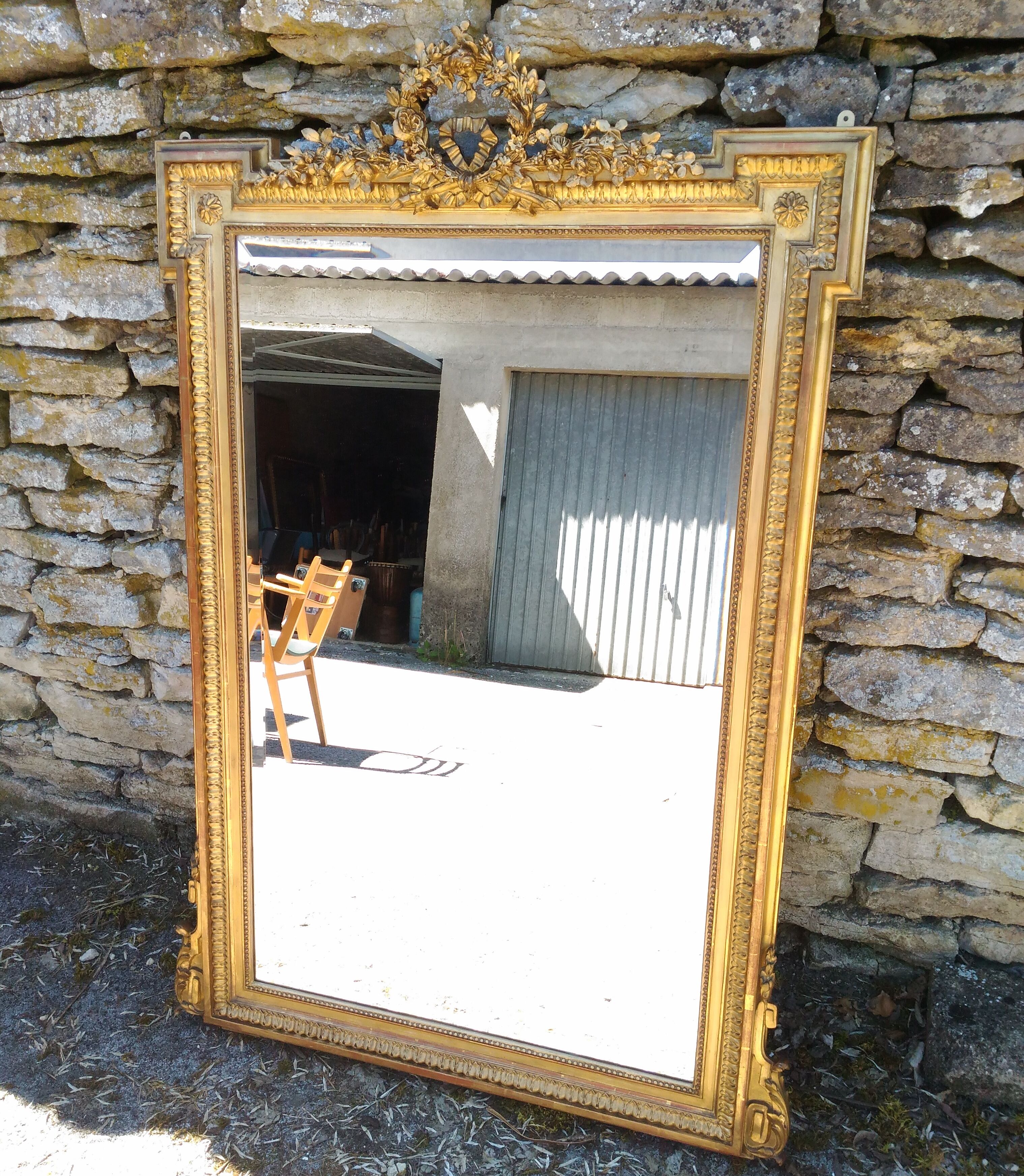 Old mirror 19th century 146x97cm