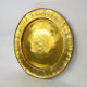 Plateau asiatique ( Laos ou Chine ) en bronze doré. Diamètre : 52,5 cm