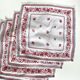 Serviettes de table anciennes brodées en coton