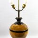 Turned wooden ball lamp base