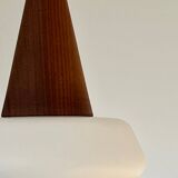 Scandinavian opaline pendant light by Louis Kalff for Philips