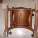 Fauteuil curule dit Dagobert néo renaissance fin XIXe bois clair