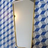 Free form mirror 45X80 cm brass frame