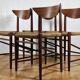 Série de 4 chaises scandinave Peter Hvidt – teck & corde - Années 60
