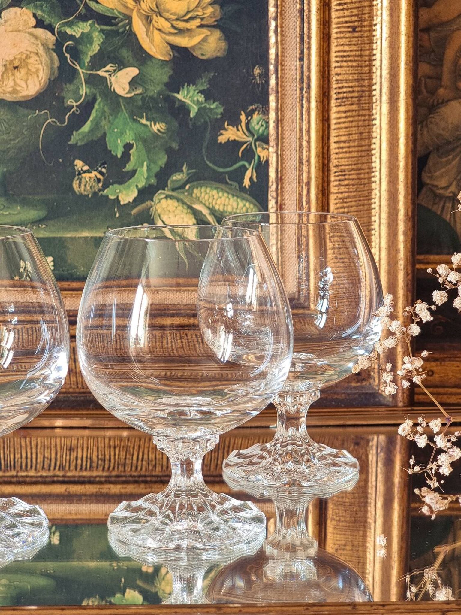 4 verres à cognac, cristal, Villeroy et Boch