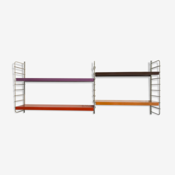 Colorful metal wall shelf