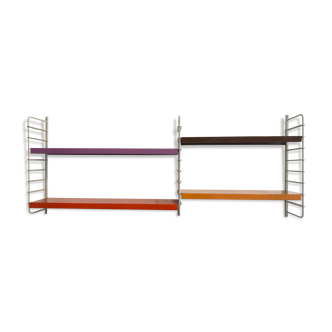 Colorful metal wall shelf