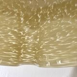 Suspension drapée verre de Clichy jaune beige