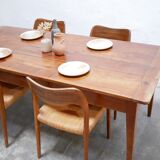 Vintage wooden farmhouse dining table