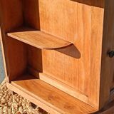 Art Deco bedside table in raw wood