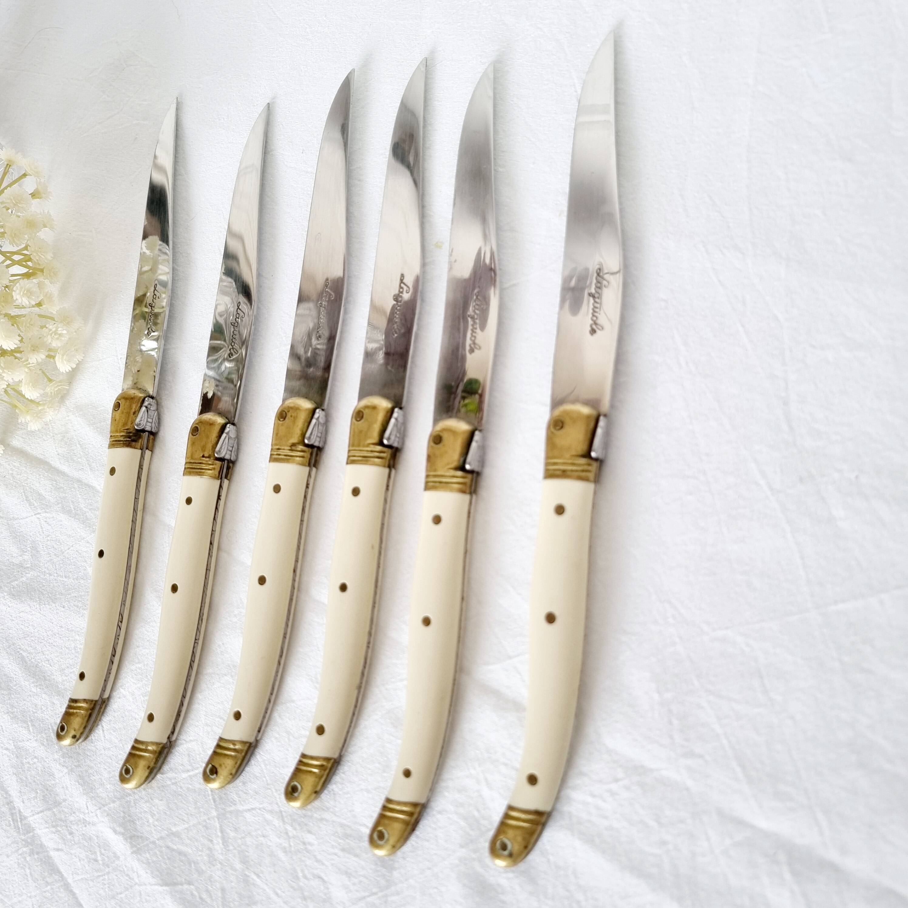 6 high-end Laguiole steak knives with ABS handles