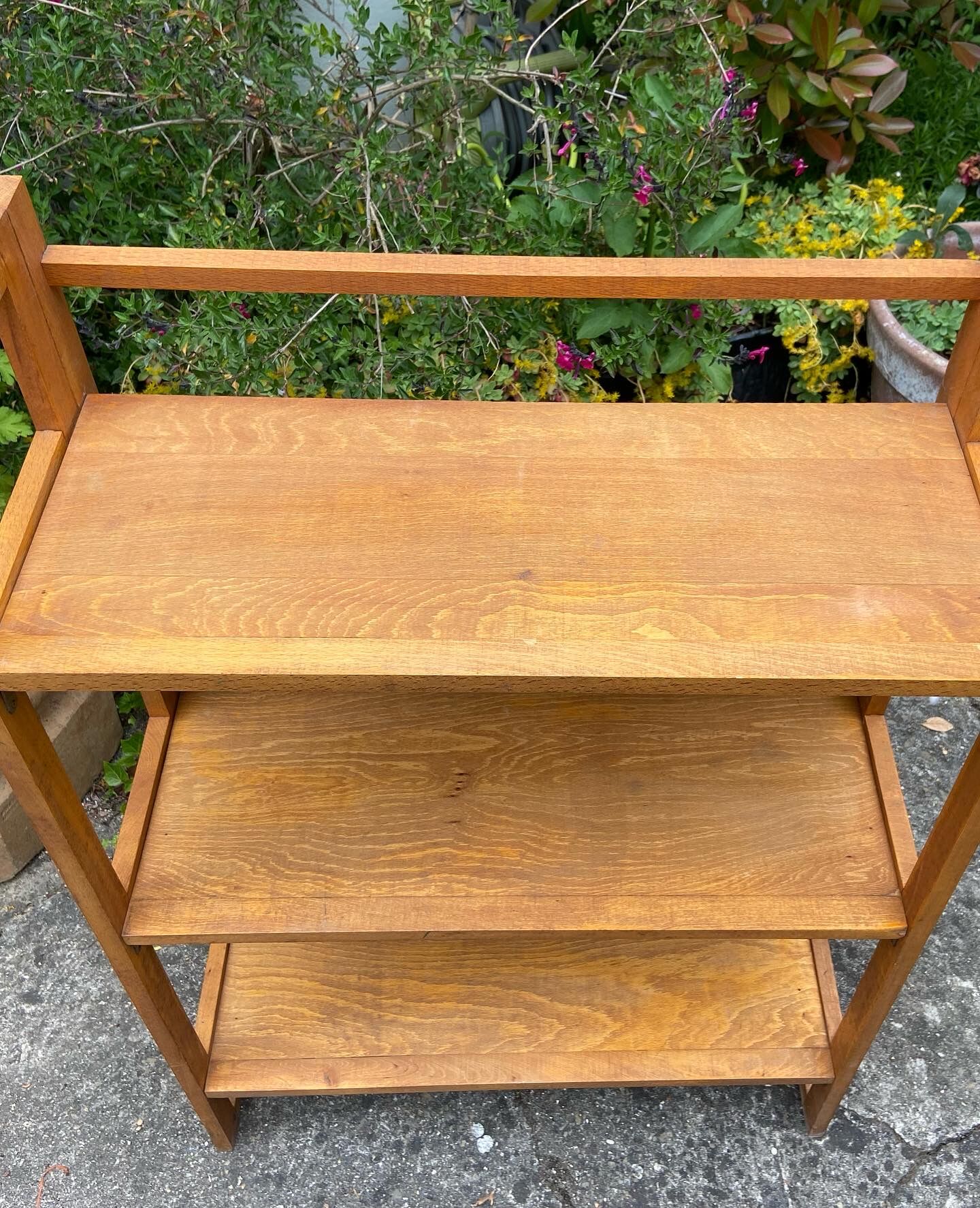 Vintage folding bookseller shelf