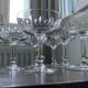 Set of 6 cut crystal champagne glasses with facets from Baccarat