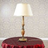 Marble and Copper Night Table Lamp, Late 20th Century