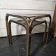 1970s golden metal nesting table