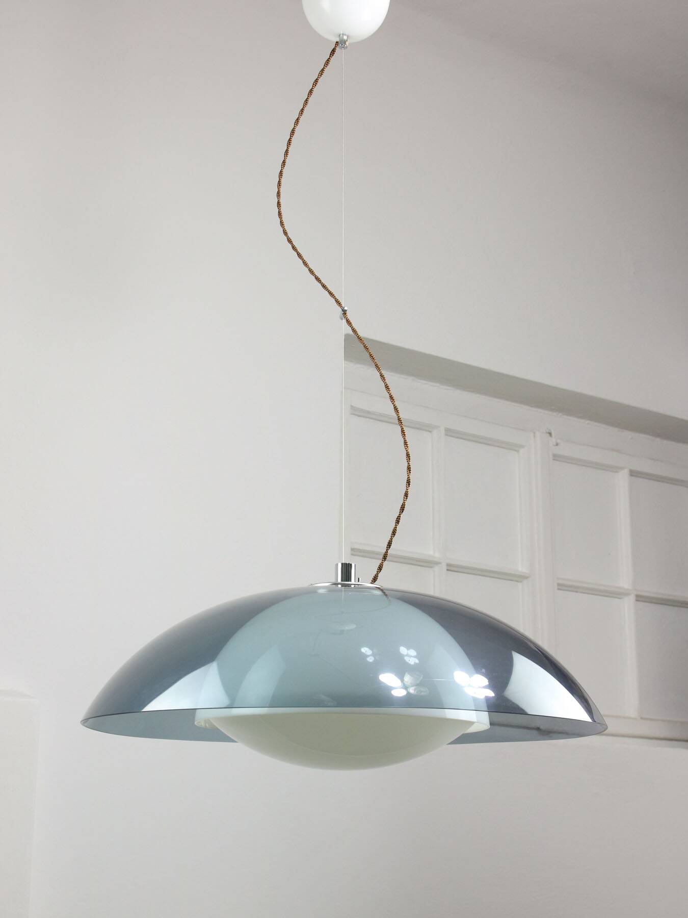 Vintage Blue Ufo Space Age Lamp from Guzzini, 1970s