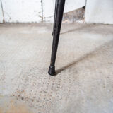 Pair of upholstered vinyl stools Italy 50s