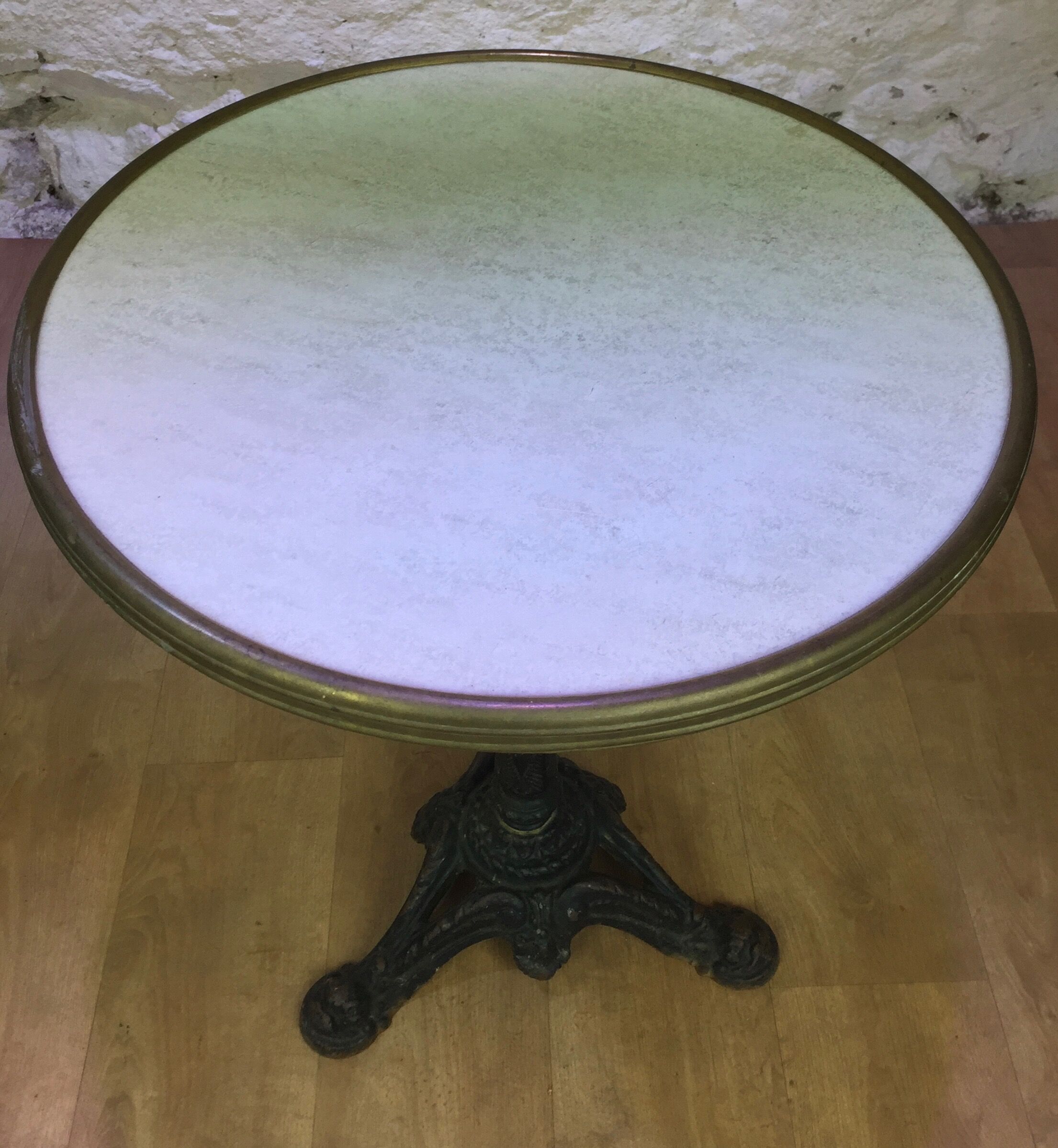 Parisian bistro table cast iron foot