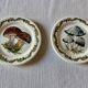 Pair of earthenware bread plates from Gien "Chanterelle"